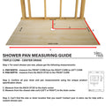 Redi Base® 36 In x 66 In Triple Curb Tileable Shower Pan Base with Center Drain