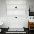 Redi Base® 36 In x 66 In Triple Curb Tileable Shower Pan Base with Center Drain