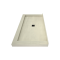 Redi Base® 36 In x 66 In Triple Curb Tileable Shower Pan Base with Center Drain