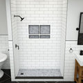 Redi Base® 36 In x 72 In Single Curb Tileable Shower Pan Base with Left Drain