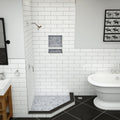 Redi Neo® 36 In x 36 In Triple Curb Tileable Shower Pan Base with Back Drain