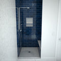 Base'N Bench® 42 In x 48 In Single Curb Tileable Shower Pan Base with Center Drain and Bench