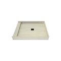 Redi Base® 42 In x 36 In Single Curb Tileable Shower Pan Base with Center Drain