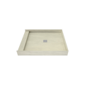 Redi Base® 42 In x 36 In Single Curb Tileable Shower Pan Base with Center Drain