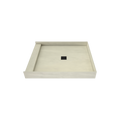Redi Base® 42 In x 36 In Single Curb Tileable Shower Pan Base with Center Drain
