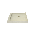 Redi Base® 42 In x 36 In Left Double Threshold Corner Tileable Shower Pan Base with Center Drain