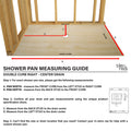 Redi Base® 42 In x 36 In Right Double Threshold Corner Tileable Shower Pan Base with Center Drain