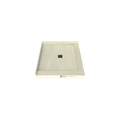 Redi Base® 42 In x 36 In Right Double Threshold Corner Tileable Shower Pan Base with Center Drain