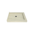Redi Base® 42 In x 36 In Triple Curb Tileable Shower Pan Base with Center Drain