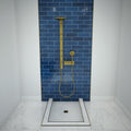 Redi Base® 42 In x 36 In Triple Curb Tileable Shower Pan Base with Center Drain