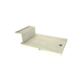 Base'N Bench® 42 In x 72 In Single Curb Tileable Shower Pan Base with Right Drain and Bench