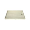 Redi Base® 42 In x 60 In Single Curb Tileable Shower Pan Base with Right Drain