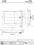 Redi Base® 42 In x 60 In Left Double Threshold Corner Tileable Shower Pan Base with Right Drain