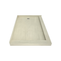 Redi Base® 42 In x 60 In Left Double Threshold Corner Tileable Shower Pan Base with Right Drain