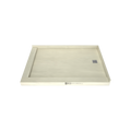 Redi Base® 42 In x 60 In Left Double Threshold Corner Tileable Shower Pan Base with Right Drain