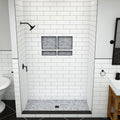 Redi Base® 42 In x 72 In Single Curb Tileable Shower Pan Base with Center Drain