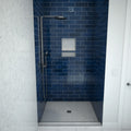 Redi Base® 48 In x 37 In Single Curb Tileable Shower Pan Base with Center Drain