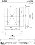 Redi Base® 48 In x 37 In Single Curb Tileable Shower Pan Base with Center Drain