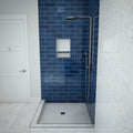 Redi Base® 48 In x 37 In Left Double Threshold Corner Tileable Shower Pan Base with Center Drain