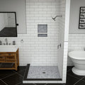 Redi Base® 48 In x 37 In Left Double Threshold Corner Tileable Shower Pan Base with Center Drain