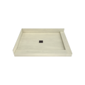 Redi Base® 48 In x 37 In Left Double Threshold Corner Tileable Shower Pan Base with Center Drain