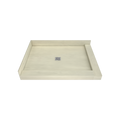 Redi Base® 48 In x 37 In Left Double Threshold Corner Tileable Shower Pan Base with Center Drain