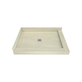 Redi Base® 48 In x 37 In Left Double Threshold Corner Tileable Shower Pan Base with Center Drain