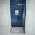 Redi Base® 48 In x 37 In Left Double Threshold Corner Tileable Shower Pan Base with Center Drain