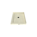 Redi Base® 48 In x 37 In Left Double Threshold Corner Tileable Shower Pan Base with Center Drain