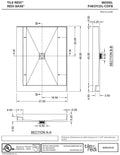 Redi Base® 48 In x 37 In Left Double Threshold Corner Tileable Shower Pan Base with Center Drain