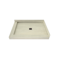 Redi Base® 48 In x 37 In Right Double Threshold Corner Tileable Shower Pan Base with Center Drain