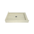 Redi Base® 48 In x 37 In Right Double Threshold Corner Tileable Shower Pan Base with Center Drain