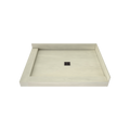 Redi Base® 48 In x 37 In Right Double Threshold Corner Tileable Shower Pan Base with Center Drain