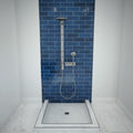 Redi Base® 48 In x 37 In Triple Curb Tileable Shower Pan Base with Center Drain