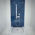 Redi Base® 48 In x 37 In Triple Curb Tileable Shower Pan Base with Center Drain