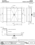 Base'N Bench® 48 In x 60 In Single Curb Tileable Shower Pan Base with Center Drain and Bench