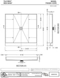 Redi Base® 48 In x 48 In Single Curb Tileable Shower Pan Base with Center Drain