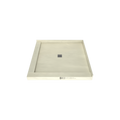 Redi Base® 48 In x 48 In Left Double Threshold Corner Tileable Shower Pan Base with Center Drain
