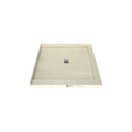 Redi Base® 48 In x 48 In Right Double Threshold Corner Tileable Shower Pan Base with Center Drain