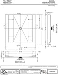 Redi Base® 48 In x 48 In Triple Curb Tileable Shower Pan Base with Center Drain