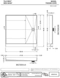 Redi Base® 48 In x 48 In Single Curb Tileable Shower Pan Base with Right Drain