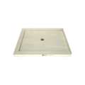 Redi Base® 48 In x 60 In Left Double Threshold Corner Tileable Shower Pan Base with Center Drain