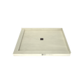Redi Base® 48 In x 60 In Left Double Threshold Corner Tileable Shower Pan Base with Center Drain