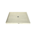 Redi Base® 48 In x 60 In Right Double Threshold Corner Tileable Shower Pan Base with Center Drain