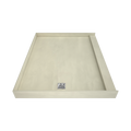 Redi Base® 48 In x 60 In Single Curb Tileable Shower Pan Base with Left Drain