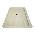 Redi Base® 48 In x 72 In Right Double Threshold Corner Tileable Shower Pan Base with Center Drain