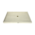 Redi Base® 48 In x 72 In Right Double Threshold Corner Tileable Shower Pan Base with Center Drain