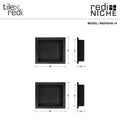 Redi Niche® Double Recessed Shelf, 16″W x 28″H x 4″D