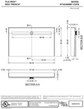 Redi Trench® 30 In x 48 In Barrier Free Tileable Shower Pan Base with Back Drain and Linear Trench