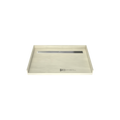 Redi Trench® 30 In x 48 In Barrier Free Tileable Shower Pan Base with Back Drain and Linear Trench